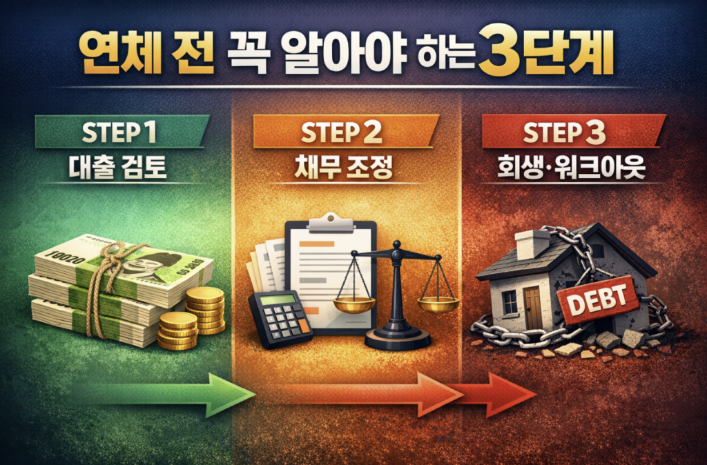 연체 전 3단계 꼭 알아야 하는 대출 → 채무조정 → 회생 순서