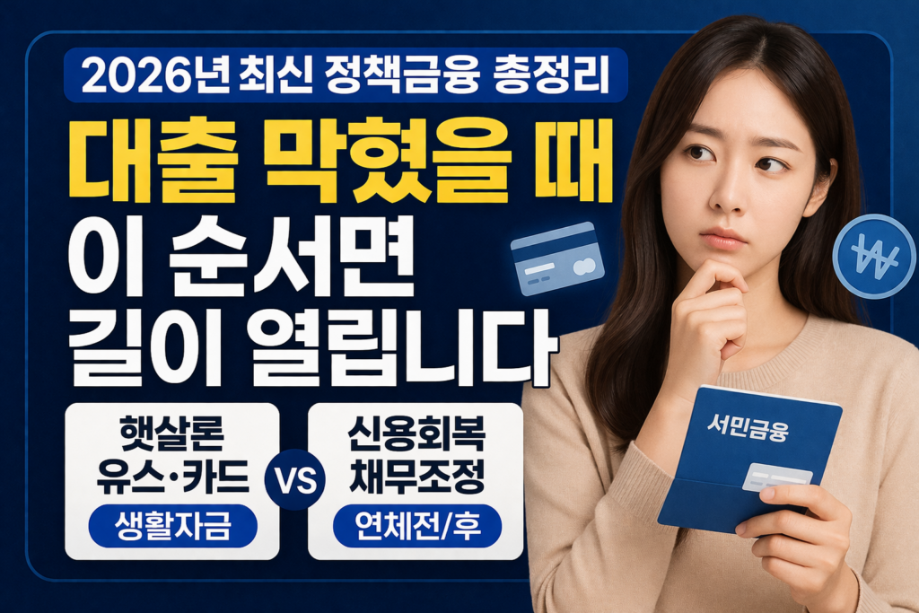 정책서민금융 햇살론 vs 신용회복위원회 채무조정 조건