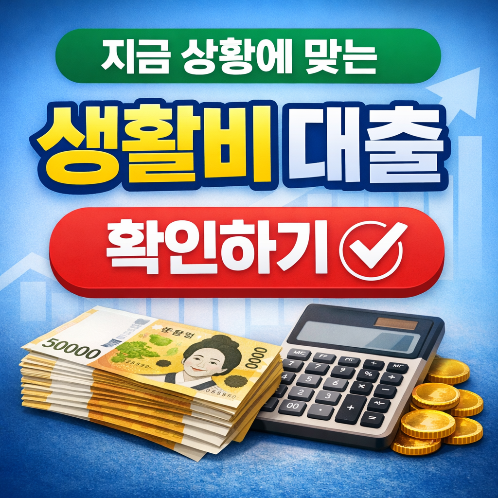 지금 상황에 맞는 생활비 대출 종류