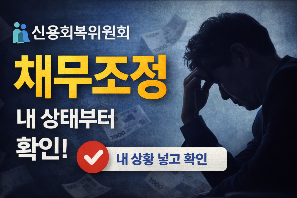 신용회복위원회 채무조정 내 상태 확인