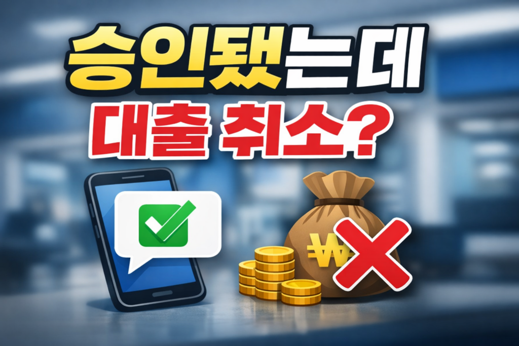 대출 승인됐는데 왜 취소될까?
