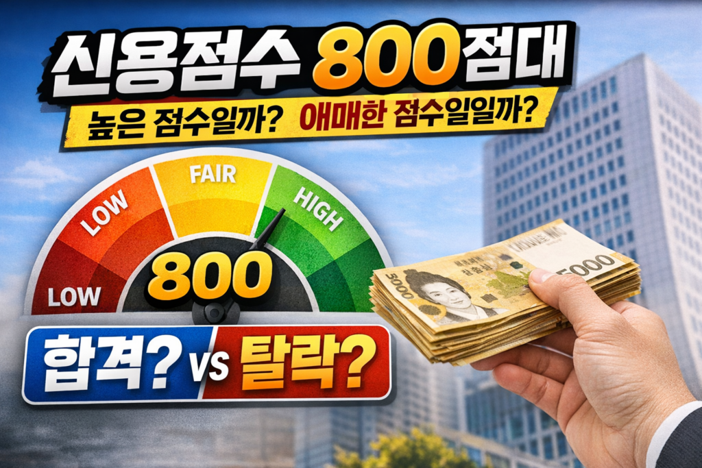 신용점수 800점대 위치와 대응방법