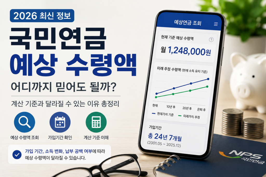 국민연금 예상수령액 어디까지