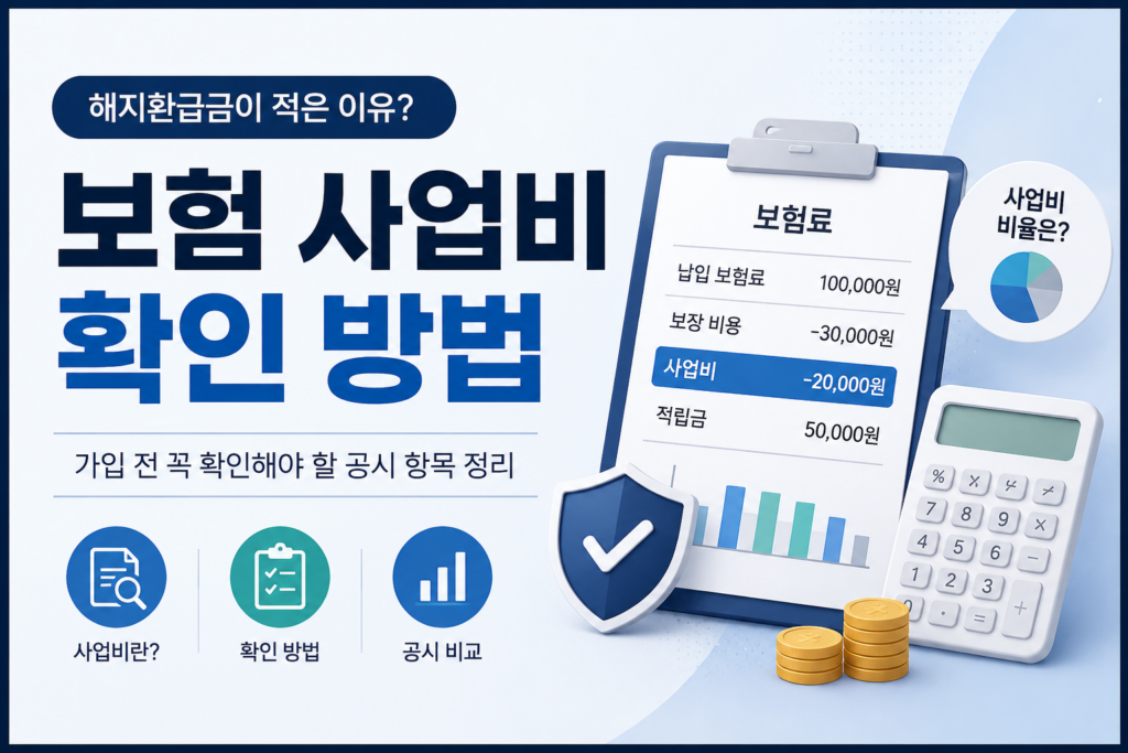 보험사업비 확인방법
