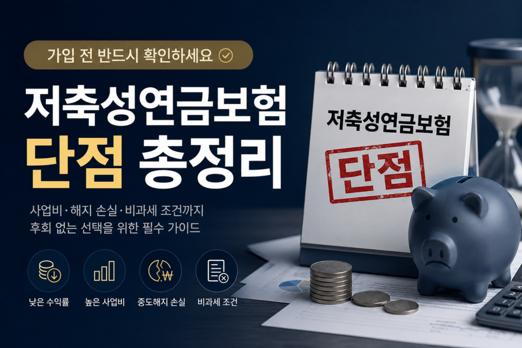 저축성연금보험 단점