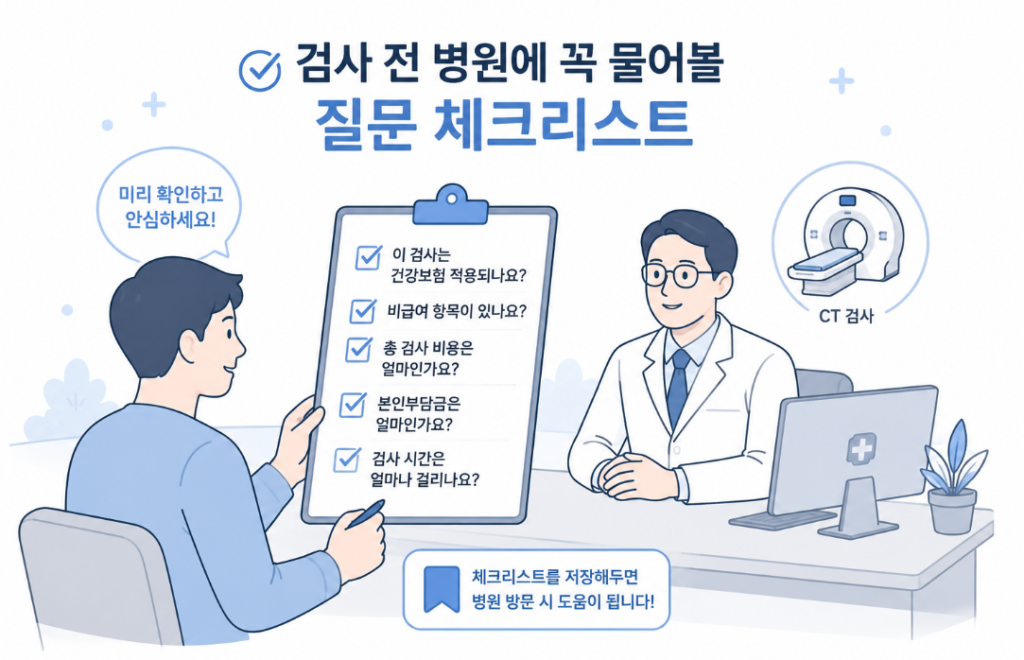 건강보험 CT·MRI 수가, 검사비 체크리스트